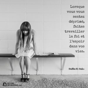 la dépression peut être surmontée avec la foi et l'espoir, pour retrouver l'équilibre